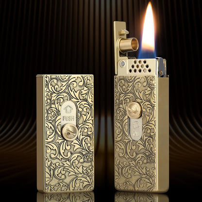 Morisk Vintage Trench Lighter Fluid Refillable Windproof Matchbox Kerosene Lighter with Creative Ignition Antique Lighters Soft Flame Cool Lighter Collection Unique Gift for Men Dad Husband